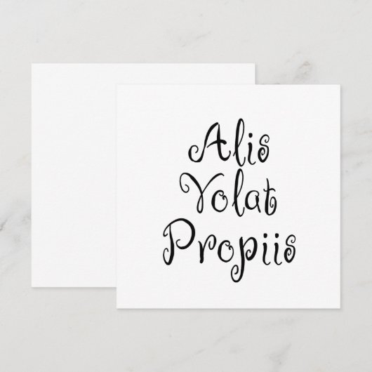 Alis Volat Propiis 招待状 (正面/裏面)