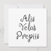 Alis Volat Propiis 招待状 (正面)