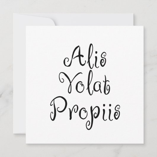 Alis Volat Propiis 招待状 (正面)
