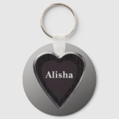 Alisha Heart Keychain by 369MyName キーホルダー (正面)