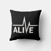 Alive Heartbeat Text Design クッション (裏面)