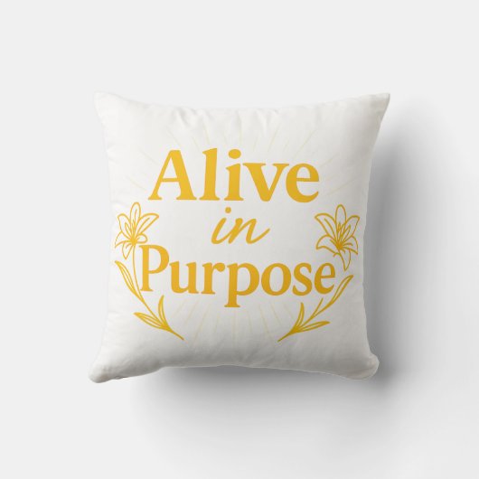 Alive in Purpose Easter 2026 Throw Pillow クッション (裏面)