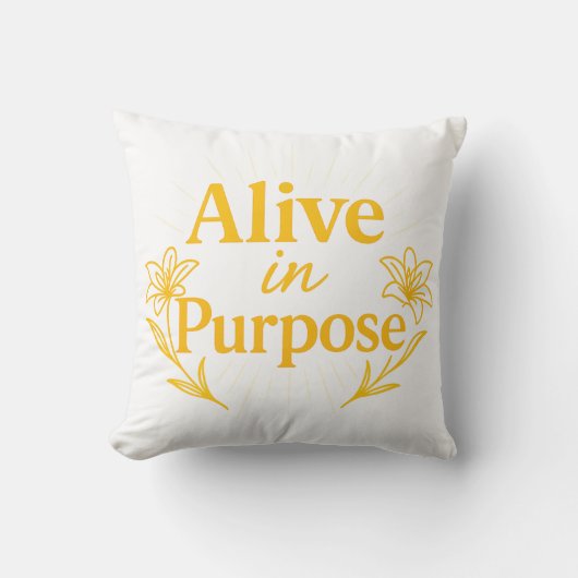 Alive in Purpose Easter 2026 Throw Pillow クッション (正面)
