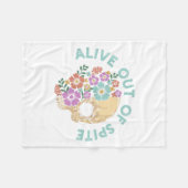 Alive Out Of Ste Skull Quote  フリースブランケット (正面(横))