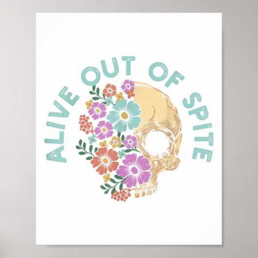 Alive Out Of Ste Skull Quote  ポスター (正面)