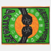 ALKEBULAN -先祖力は活動化します フリースブランケット (正面(横))