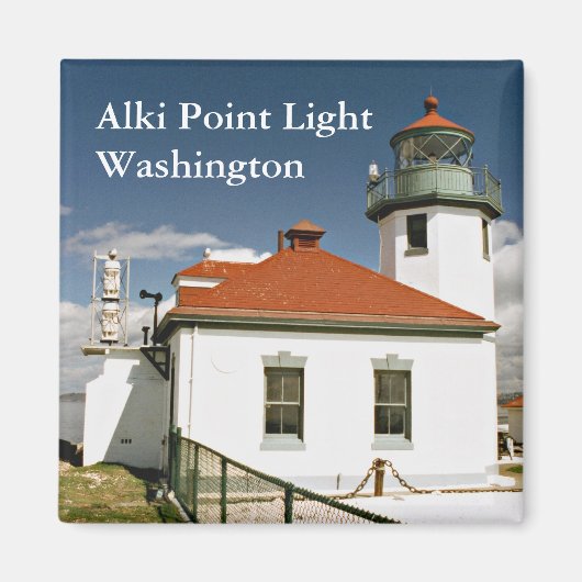 Alki Point Light、ワシントン・マグネット マグネット (正面)