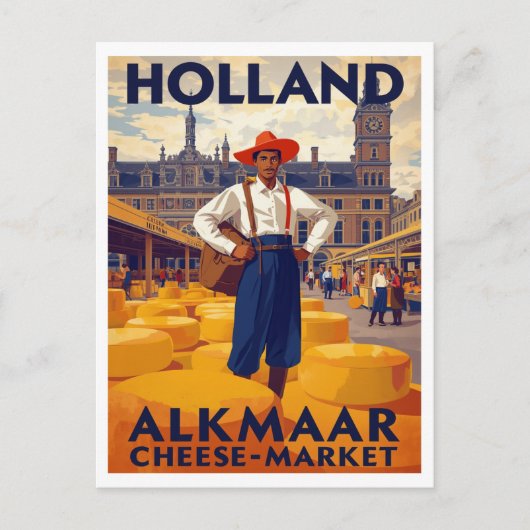 Alkmaar Cheese Market Holland Travel ポストカード (正面)