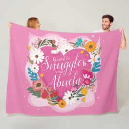 ALL文字の変更Add Name Reserved Snuggles Abuela フリースブランケット