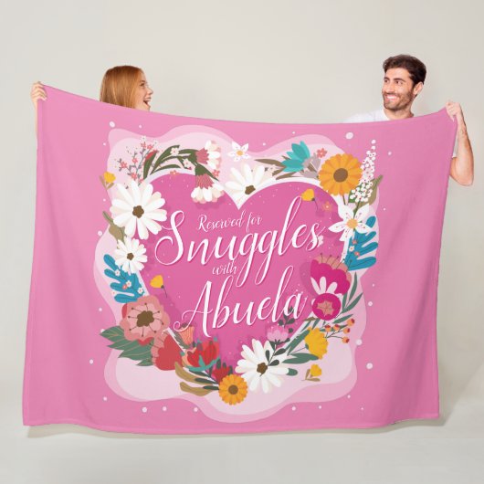 ALL文字の変更Add Name Reserved Snuggles Abuela フリースブランケット (インサイチュ)