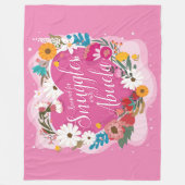 ALL文字の変更Add Name Reserved Snuggles Abuela フリースブランケット (正面)