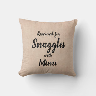 ALL文字の変更Add Name Reserved Snuggles Mimi クッション