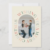 All のまわりに Merry Christmasカラフル Photo Card 招待状 (正面)