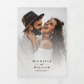 All-エレガントIn-One QRコードのスクリプ結婚ト 三つ折り招待状 (カバー)