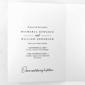 All-エレガントIn-One QRコードのスクリプ結婚ト 三つ折り招待状 (内部最初)