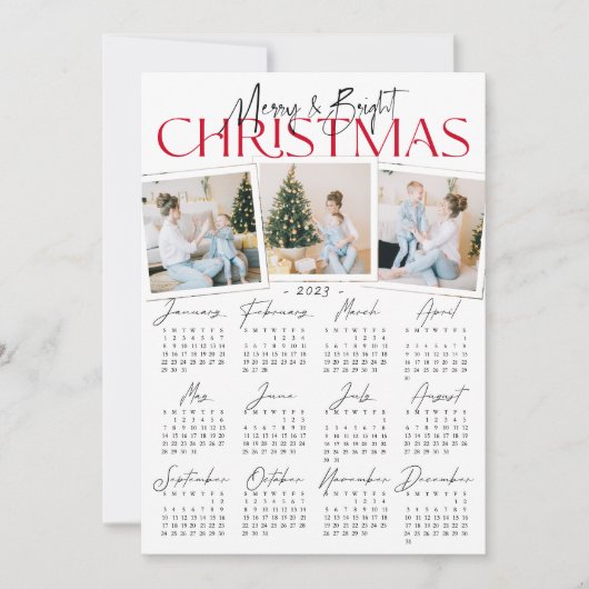 All モダン in One 3 Photo & 2023カレンダー休日 シーズンカード (正面)