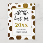 All 最高の The For Businessフォトロゴ金ゴールドスクリプト シーズンポストカード (正面)