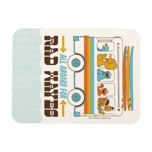 All Aboard for Rad Waves マグネット (横)