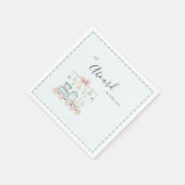 All Aboard the Baby Train Baby Shower スタンダードカクテルナプキン (角)