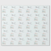 All Aboard the Baby Train Baby Shower ラッピングペーパー (フラット)