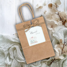 All Aboard the Baby Train Baby Shower Sticker スクエアシール