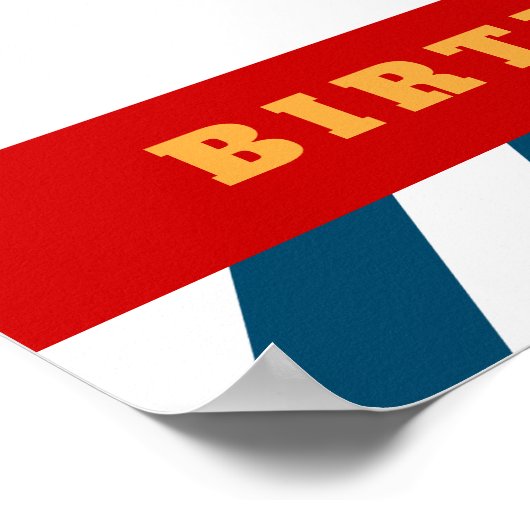 All Aboard Trainの誕生日パーティーへようこそ看板 ポスター (角)