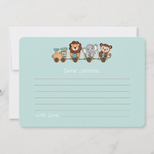 ALL ABOARD TRAIN Fiesta誕生日タイムカプセルノート カード (正面)