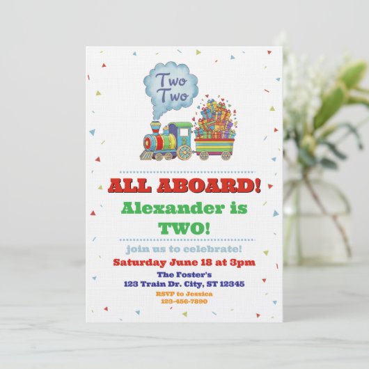 All Aboard Two Two Train 2nd Birthday 招待状 (スタンド正面)