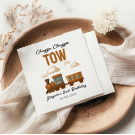 All Aboard Vintage Train 2nd Birthday party スタンダードカクテルナプキン