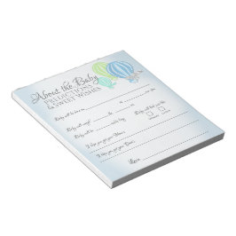 All Aboutベビー熱気球シャワーゲーム ノートパッド