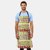All About作家Wordyおもしろいパターン エプロン (着用した状態)