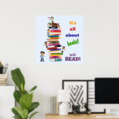 All About Books Poster ポスター (ホームオフィス)