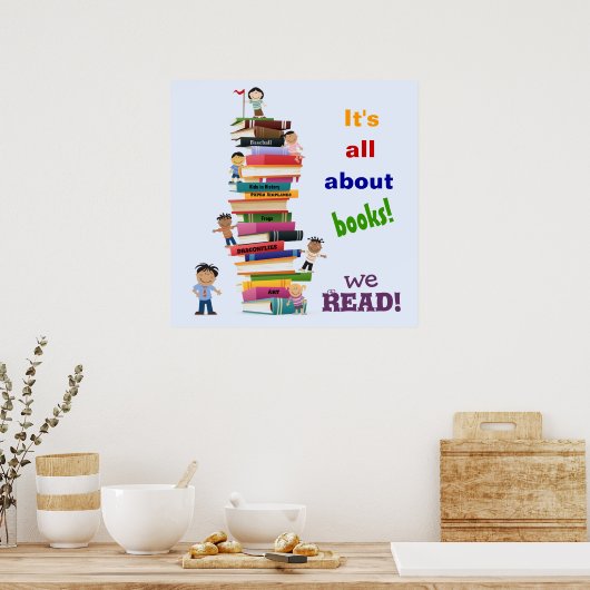 All About Books Poster ポスター (キッチン)