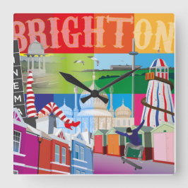 All About Brighton Wall Clock スクエア壁時計
