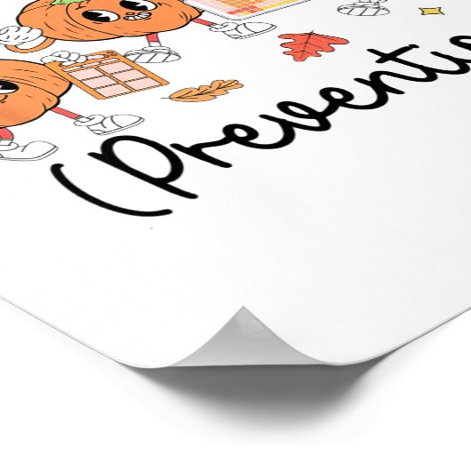 All About Fall Prevention Slp Ot Pt Pumpkin Autumn ポスター (角)