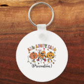 All About Fall Prevention Thanksgiving Fall Nurse キーホルダー (正面)