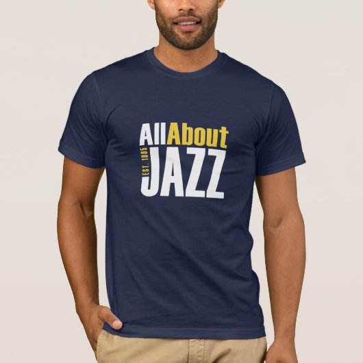 All About Jazz Men's Controuted Fit T-Shirt Tシャツ (正面)
