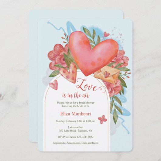 All About Love Bridal Shower Invitation 招待状 (正面/裏面)
