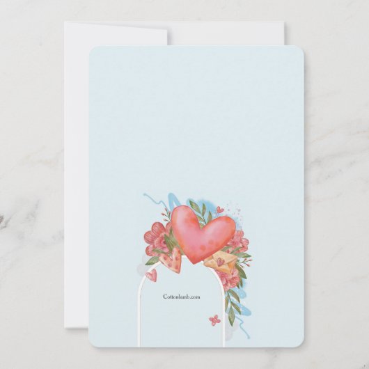 All About Love Bridal Shower Invitation 招待状 (裏面)