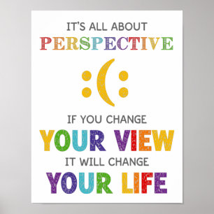 All About Perspective Classroom やる気を起こさせる Poste ポスター
