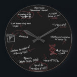 All About ScienceギークMath Wall Clock Home Decor ラージ壁時計<br><div class="desc">ギークカスタムウォールクロックは、数学のwizや科学の天才、さらには科学と数学のファンに最適な。誰もが複雑な数学を！</div>