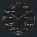 All About ScienceギークMath Wall Clock Home Decor ラージ壁時計<br><div class="desc">ギークカスタムウォールクロックは、数学のwizや科学の天才、さらには科学と数学のファンに最適な。誰もが複雑な数学を！</div>