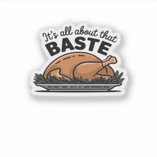 All About That Baste Christmas Classic Retro Look シール (正面)