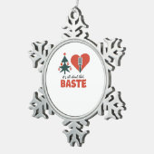 All About That Baste Christmas Classic Retro Look スノーフレークピューターオーナメント (右)