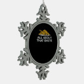 All About That Baste Classic スノーフレークピューターオーナメント (左)