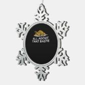 All About That Baste Classic スノーフレークピューターオーナメント (右)