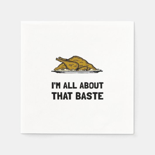 All About That Baste Fitted Modern Style スタンダードカクテルナプキン (正面)