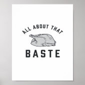 All About That Baste Funny Retro Style ポスター (正面)