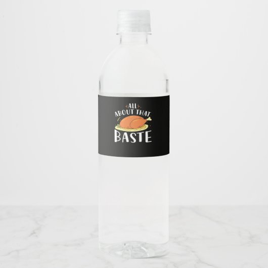 All About That Baste Minimal Design ペットボトルラベル (正面)