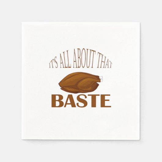 All About That Baste Quote Creative Minimal Style スタンダードカクテルナプキン (正面)
